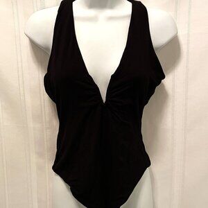 NWT Naked Wardrobe Black Thong Cut Bodysuit Size XL